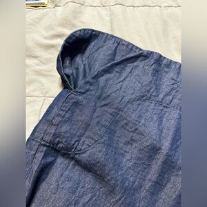 New York & Company Dark Blue Denim shirt dress